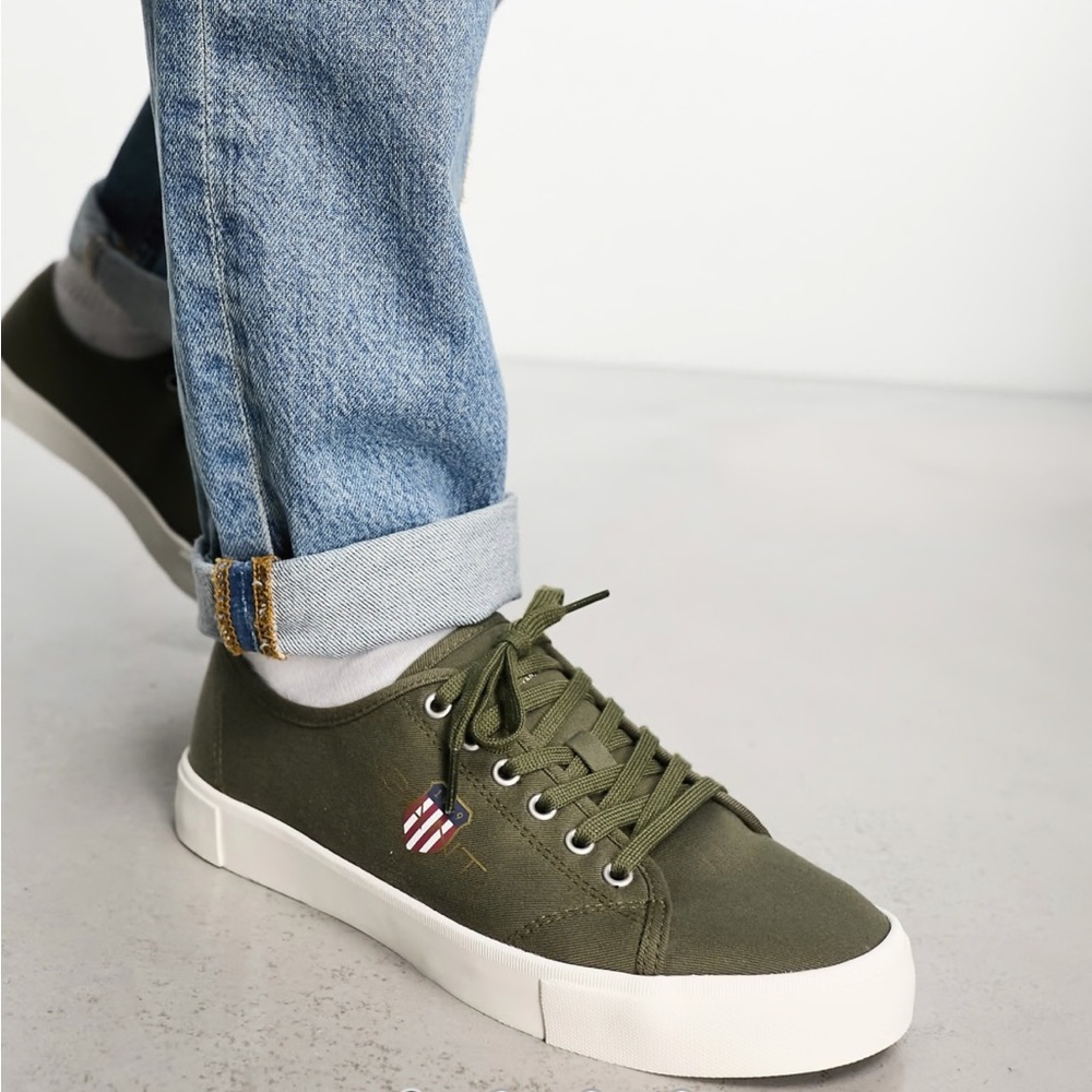 Men's Green Canvas Sneakers